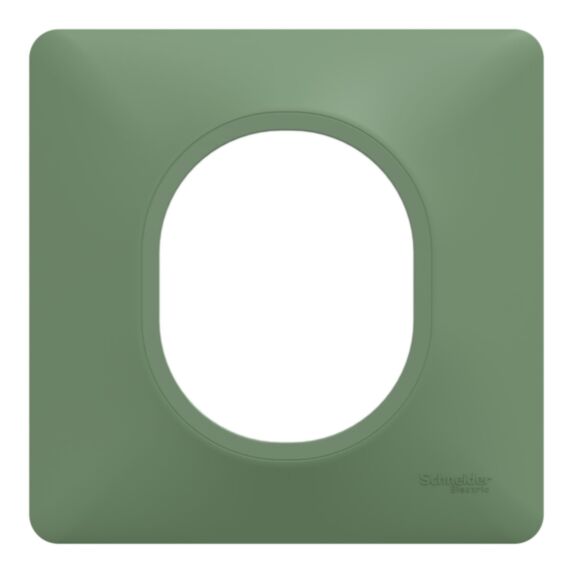 Plaque simple Ovalis vert forêt - SCHNEIDER ELECTRIC