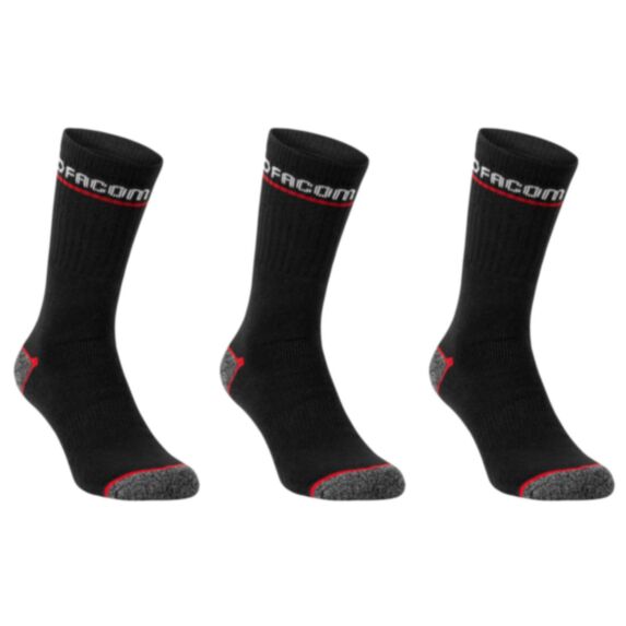 Chaussettes travail EPI Facom noir coton 39-42 x3 - FACOM