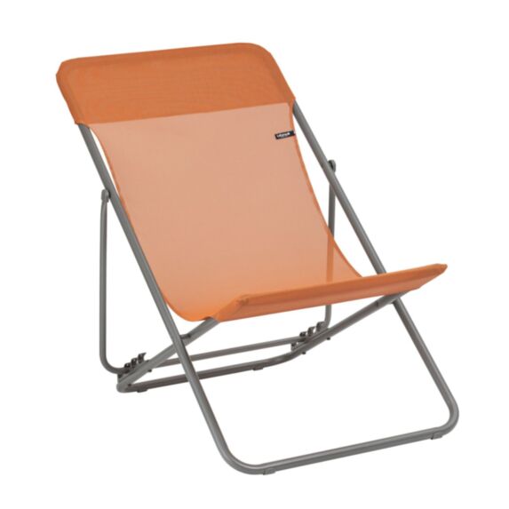 Transat maxi transat toile Batyline® pliable dossier réglable clémentine - lafuma mobilier