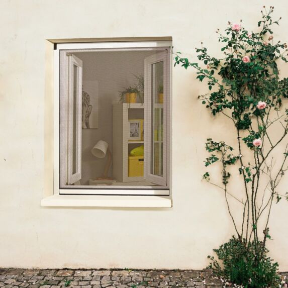 Moustiquaire Enrouleur Cadre Alu blanc H160xL100 CM