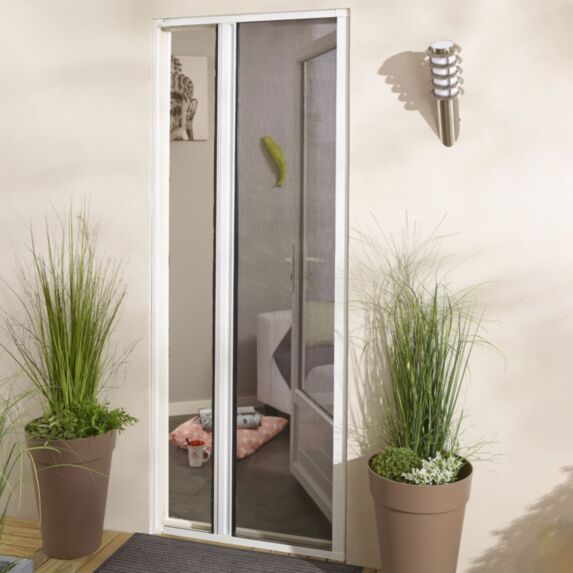 MOUSTIQ PORTE 4 LAMES NOIR H215XL95 CM