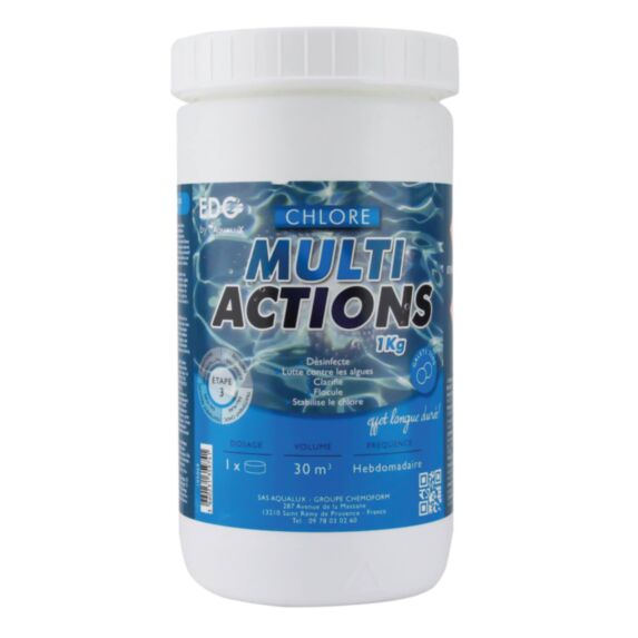 Pastilles chlore multi-actions 20g 1 kg - EDG by AQUALUX