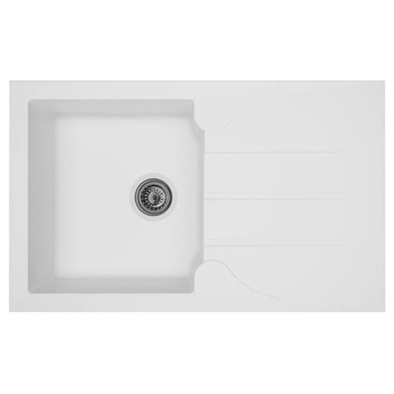 Evier 1 bac 81x50cm Aloa blanc - DIADEM