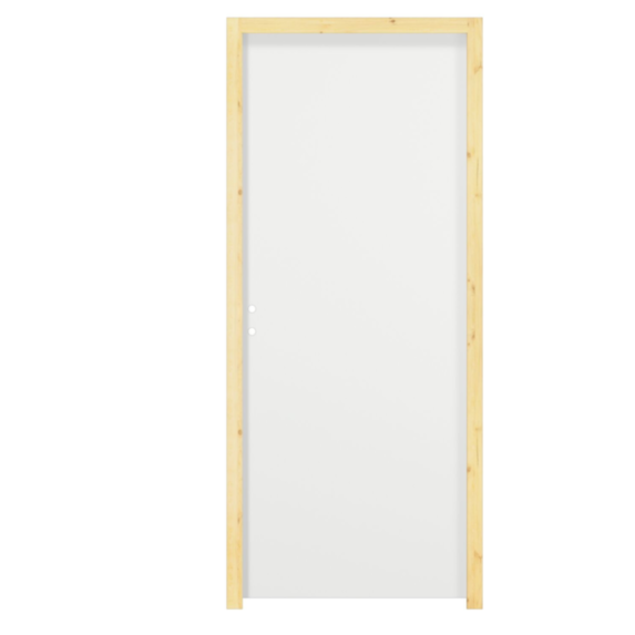 Bloc porte intérieur isothermique blanc poussant droite 2040x730mm huisserie HDF 66x56mm - BALLAY