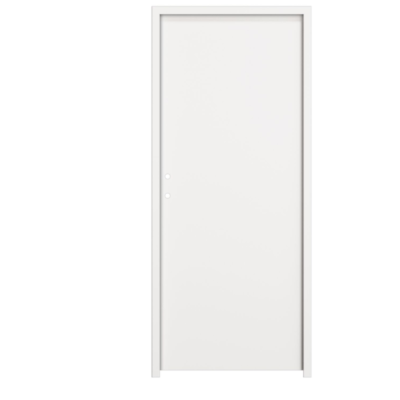 Bloc-porte poussant droit MDF 204x73cm blanc - BALLAY
