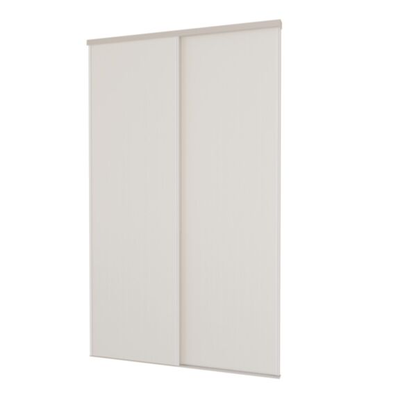 2 portes coulissantes blanc 2500x1500mm + rails - YKARIO