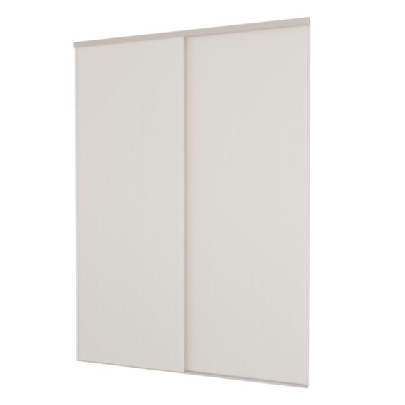 2 portes coulissantes blanc 2500x1800mm + rails - YKARIO