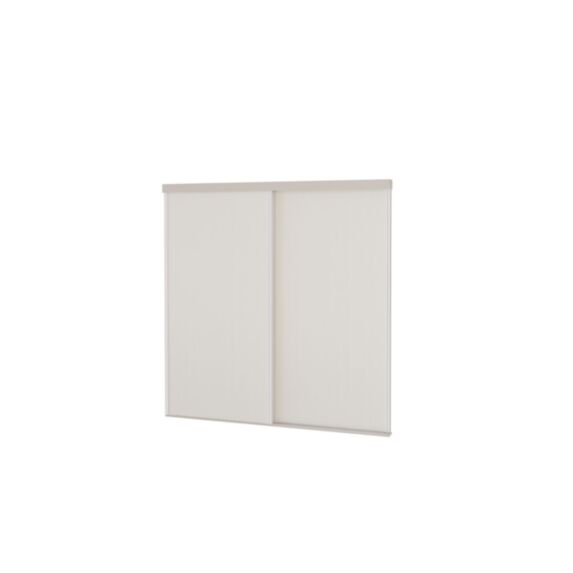 2 portes coulissantes blanc 1200x1200mm + rails - YKARIO