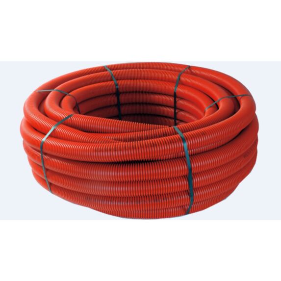 Gaine TPC annelée Rouge ø40mm couronne de 25m