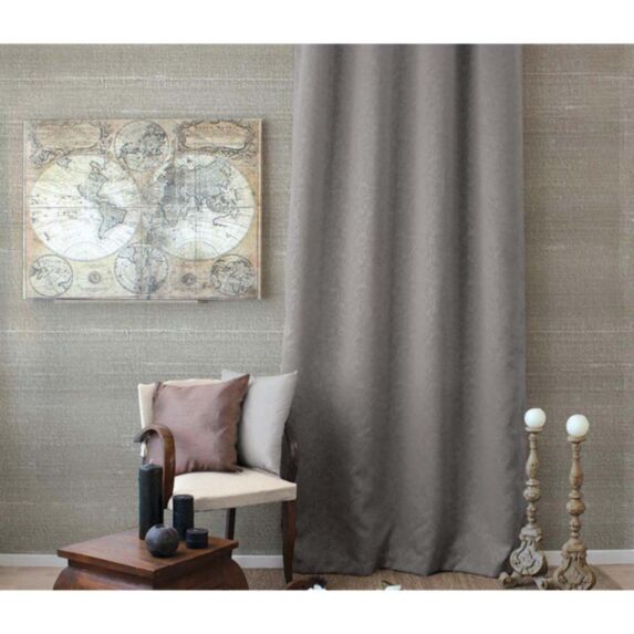 Rideau occultant gris 140x240