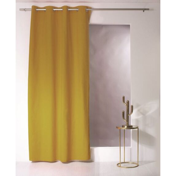 Rideau coton 135 x 240 cm moutarde