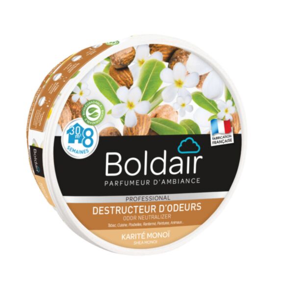 Destructeur d'odeurs en gel karité/monoï 300gr - BOLDAIR
