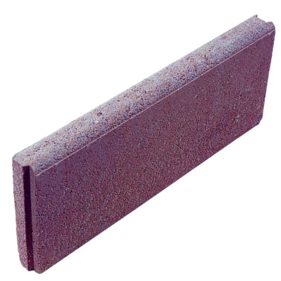 Bordure de jardin lisse à emboîter béton rouge 50 x 20 x 5 cm