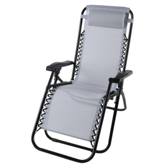 Relax multiposition Siesto Acier Textilène Gris clair