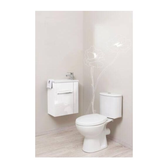 Lave-mains Compact Sam 40cm Blanc Laqué Livré en Kit