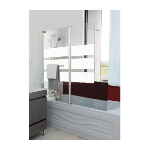 Pare baignoire 2 vantaux Missi L80+40xH140cm