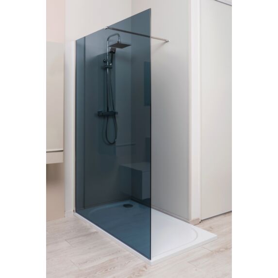 Paroi de douche fixe verre fumé 120