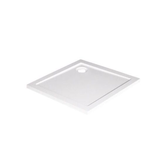 Receveur de douche à poser Bull 80x80x4cm Résine SMC Blanc