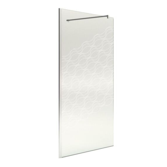 Paroi de douche fixe Onda verre sérigraphie 120cm - ONDEE