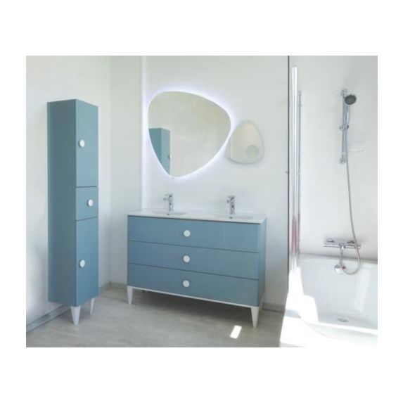 Meuble à Poser Nemoo Plan Vasque L120cm Vert d'Eau Laqué Livré en Kit