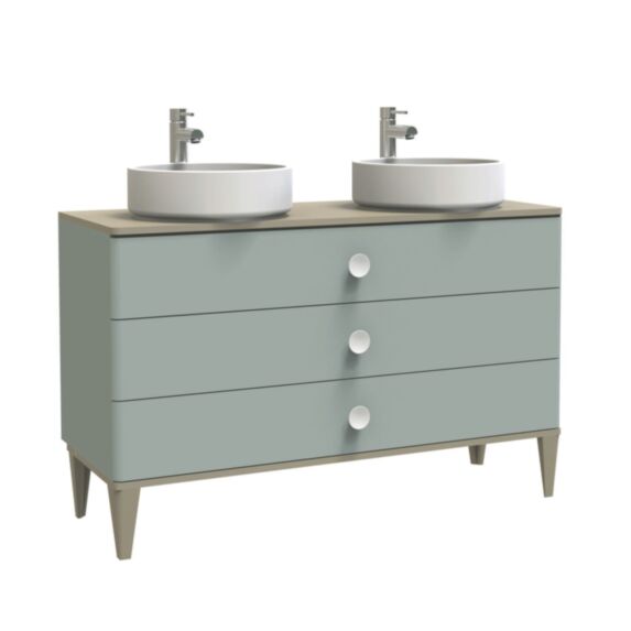 Meuble Nemoo L120 vert d’eau laqué livré en kit - ONDEE