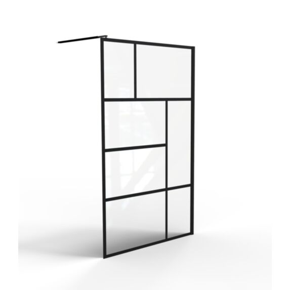 Paroi de douche Trendy Fabrilia noir mat 90cm - ONDEE