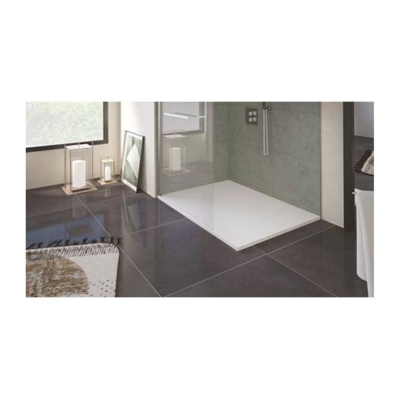 Receveur de douche à poser Nola 3 80x120x3cm Résine Blanc Découpable - ONDEE