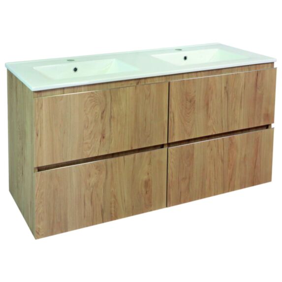 Meuble salle de bain Trendy 4 tiroirs 121,5x46,5x68cm bois