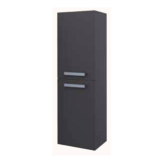 Colonne salle de Bain à suspendre Smart 2 Portes 35cm Finitions Gris