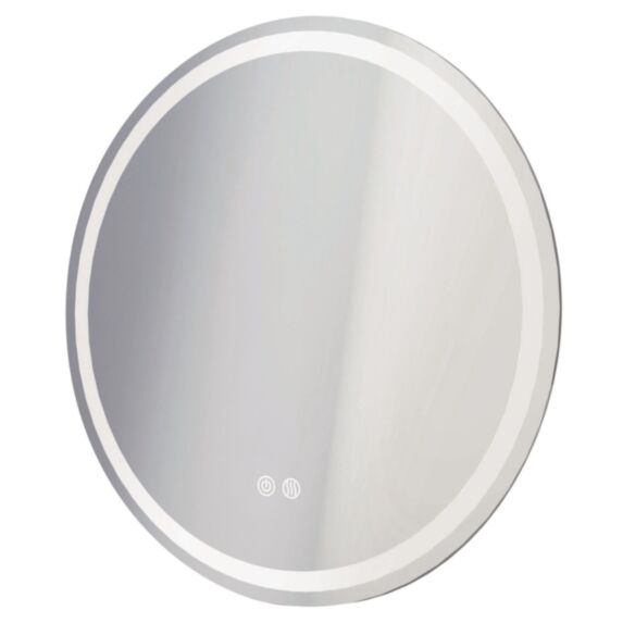 Miroir salle de bain éclairant Lou Ø60cm bords effet givré - ONDEE