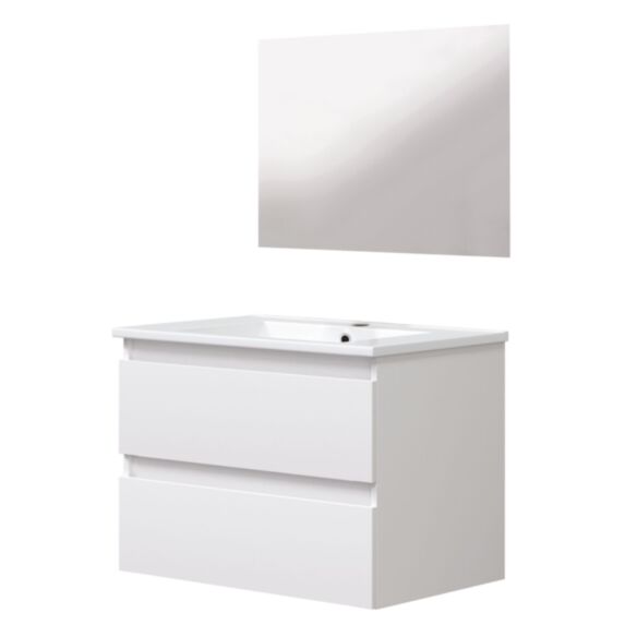 Meuble salle de bain Palermo 120 gris plan vasque noir - ONDEE