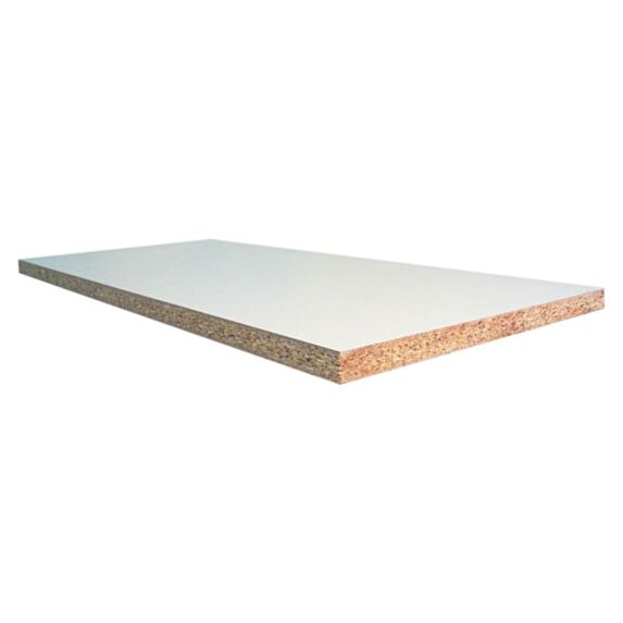Panneau de bois mélaminé 250x60x0,8cm blanc