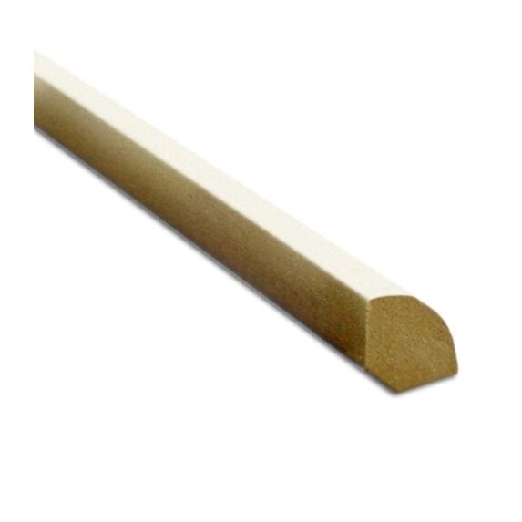 Quart de rond MDF prépeint blanc 2200x15x15mm