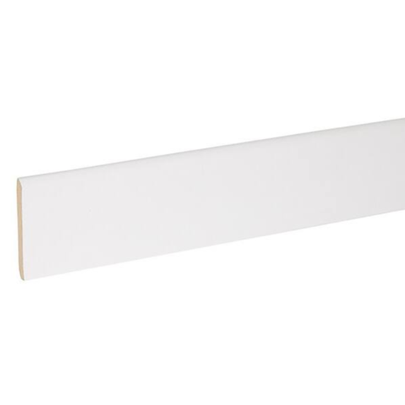 Plinthe MDF à fixer 220x12x1,2cm blanc
