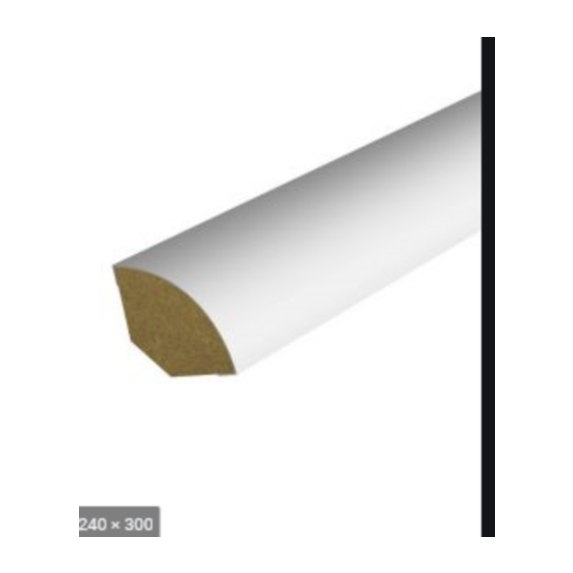 Quart de rond à fixer Bois MDF 1,5x1,5cmx2,4m
