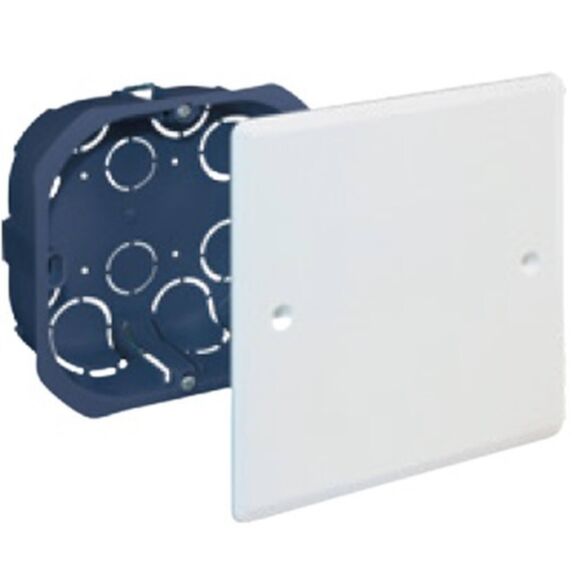 Boîte d'encastrement pour cloison 100x100xp.40mm + Couvercle 
