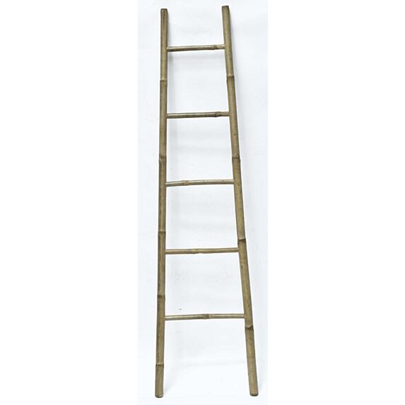 Echelle porte serviettes petit modèle évasée 5 barreaux 100% bambou - bambou