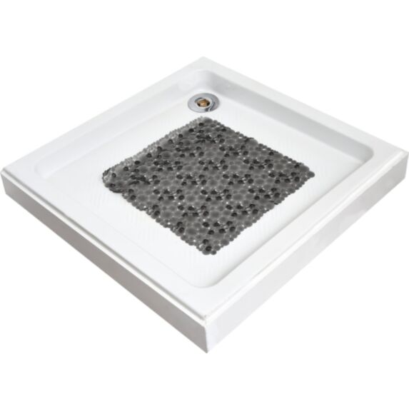 Fond de douche PVC bulles 50 x 50 cm gris - TENDANCE