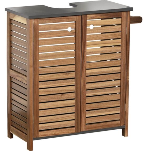 Élément sous lavabo 2 portes acacia/MDF Element - TENDANCE