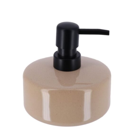 Distributeur à savon grés laqué beige 400ml - TENDANCE