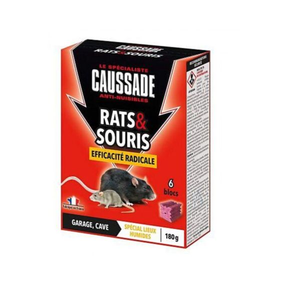 Appât Rats/Souris blocs efficacité radicale 6x30gr - CAUSSADE