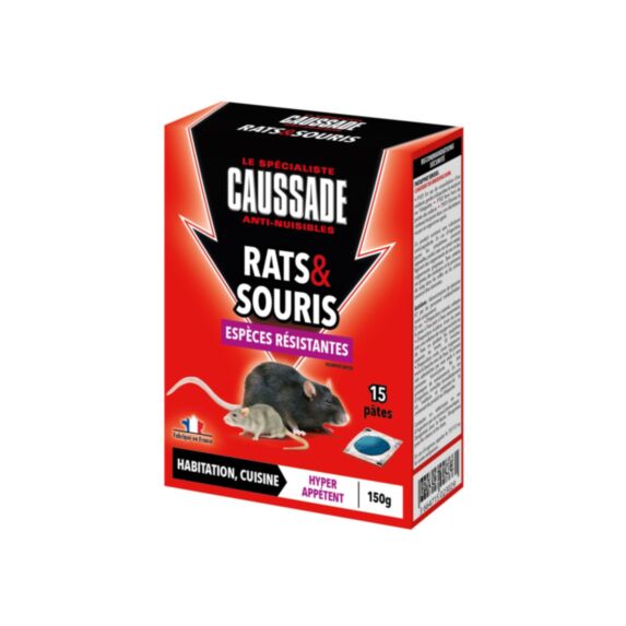 Pat'appât souricide raticide espèces résistantes 15x10gr - CAUSSADE