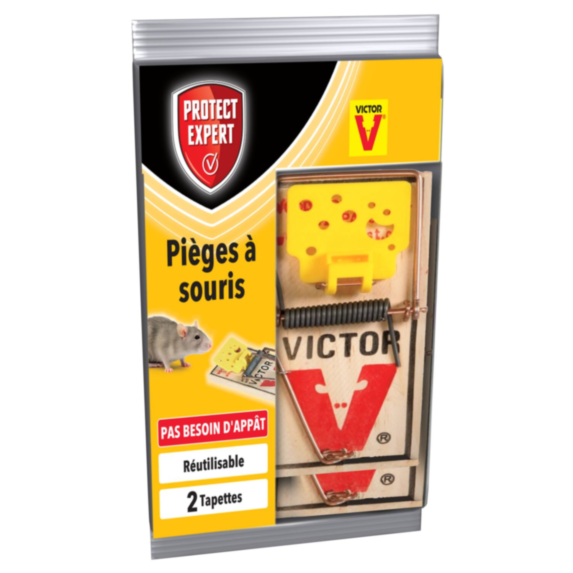 2 Tapettes à souris bois préappaté - PROTECT EXPERT