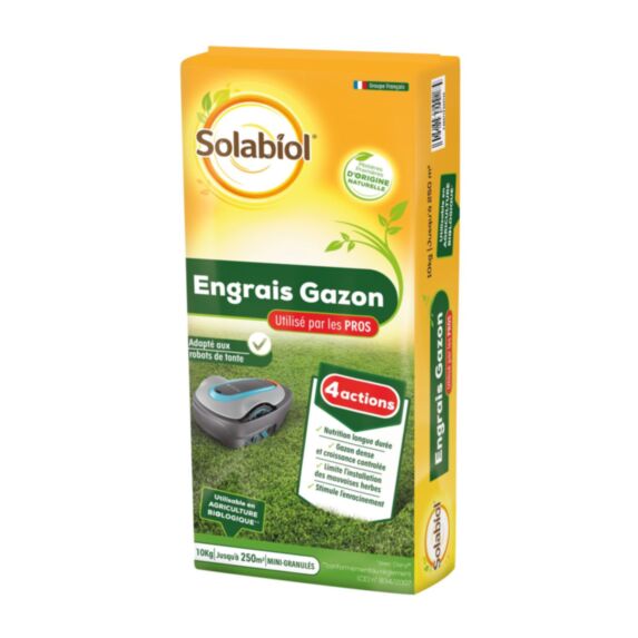 Engrais gazon professionnel 10kg - SOLABIOL