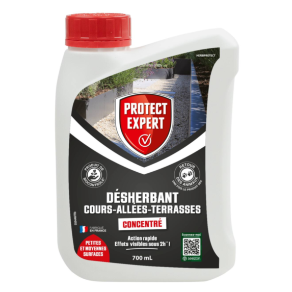 Désherbant concentré cours, allées, terrasses 700ml - PROTECT EXPERT