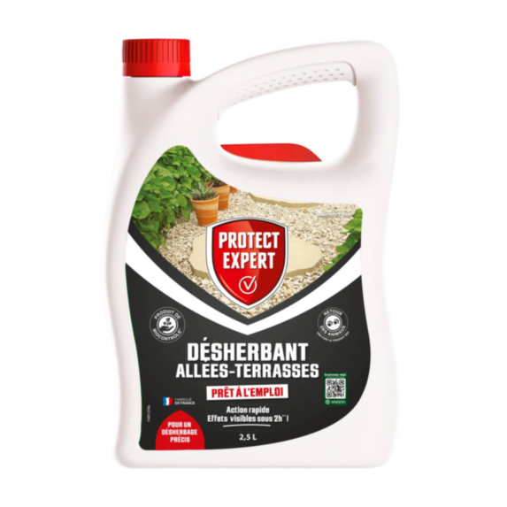 Désherbant petites cours, allées, terrasses prêt-a-l'emploi 2,5L - PROTECT EXPERT