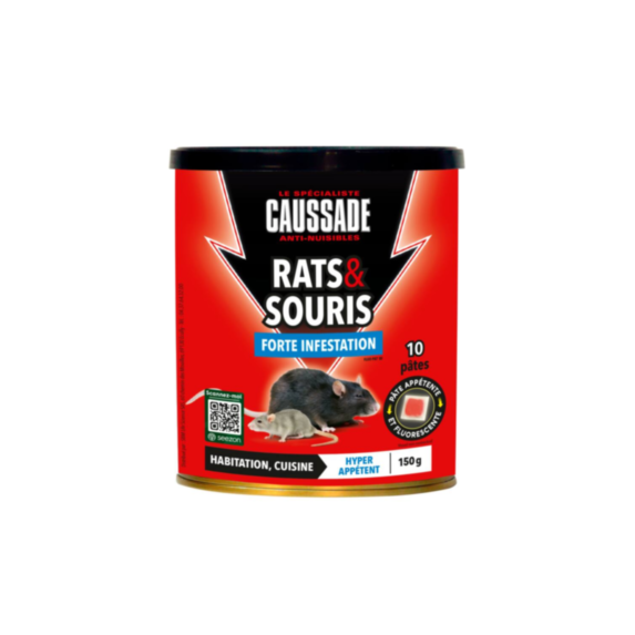 Rats Souris Pate Brodifacoum 150gr