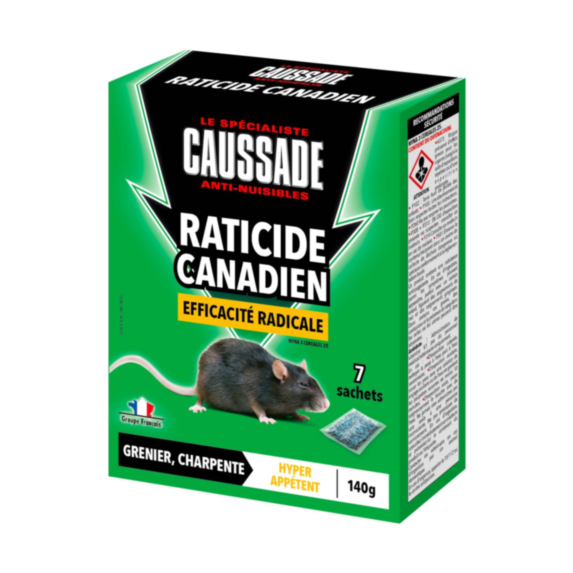 7 Sachets raticide canadien 140g - CAUSSADE