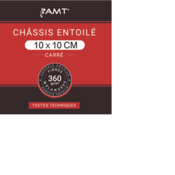 Châssis entoilé 10 x 10 cm 360gr/m² fibres mélangées - AMT