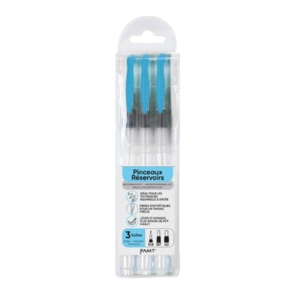 Set de 3 pinceaux réservoirs aquarelle - AMT